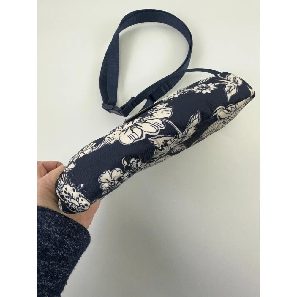Vera Bradley Midtown Belt Bag Midnight Floral Blue White Travel Small Adjustable